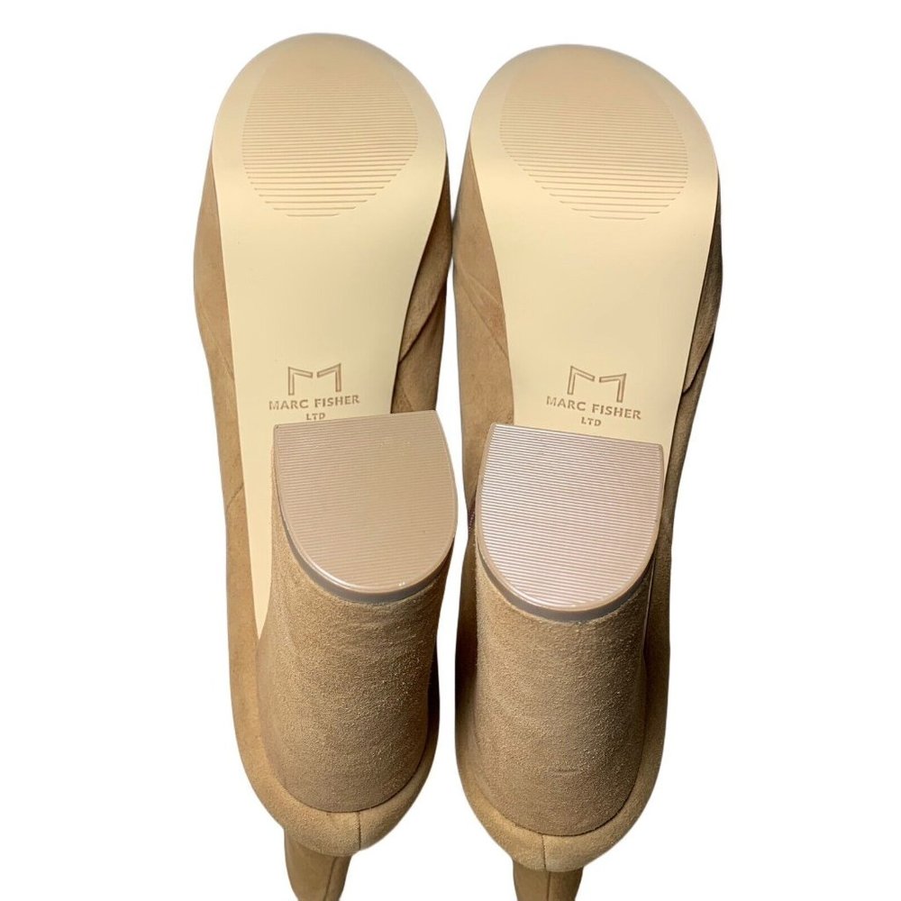 MARC FISHER Women's Caled Platform Boot Tan Suede Brand New w/box - Picture 6 of 7